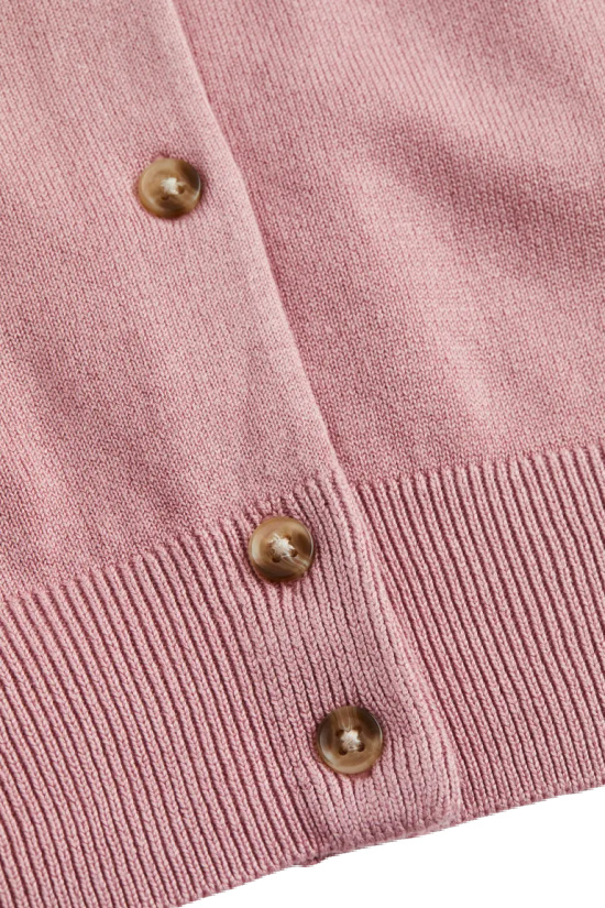 Fine-knit Cardigan pink