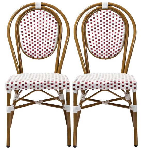 Red and White Dining Chair (Set of 2)