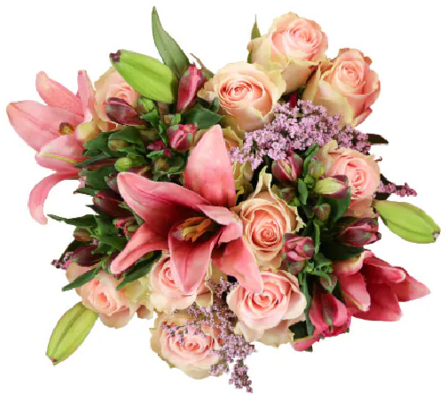 lily-roses-Valentine's-Day-bouquet
