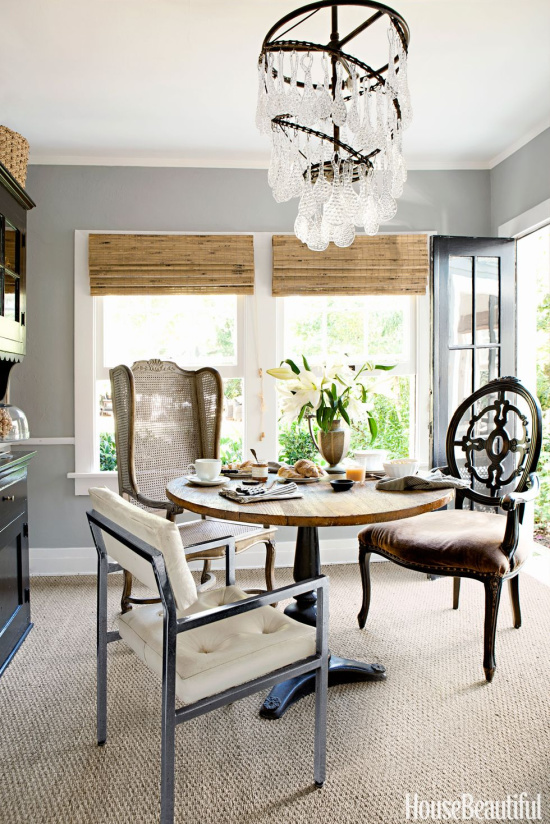 mixed-dining-chairs-bamboo-shades-breakfast-room