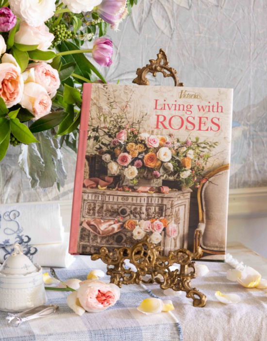 Living-with-Roses-book-displayed-on-easel