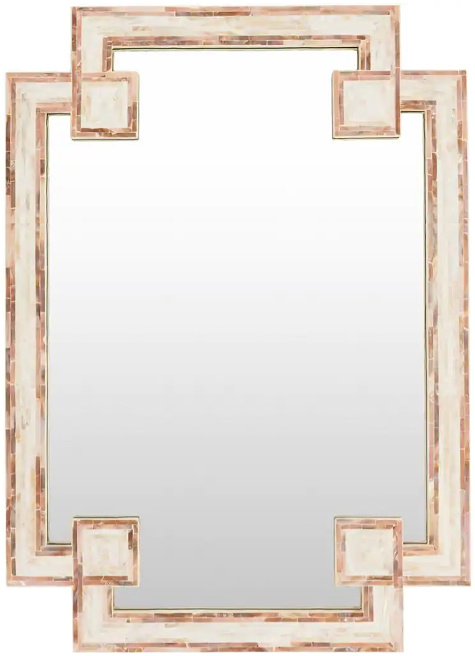 Medium Rectangle Ivory Casual Mirror 