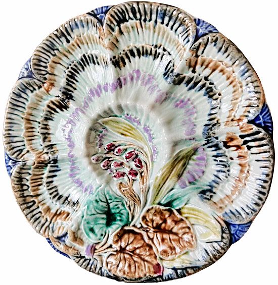 Painted Oyster Plate