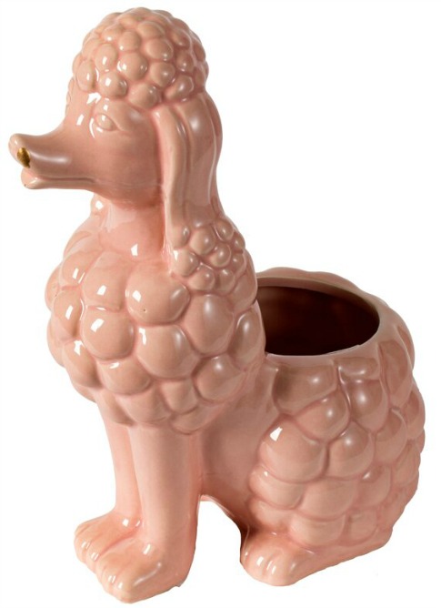 Logie Poodle Ceramic Statue Planter