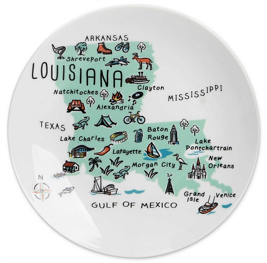 My Place Louisiana Appetizer Plates (Set of 4)