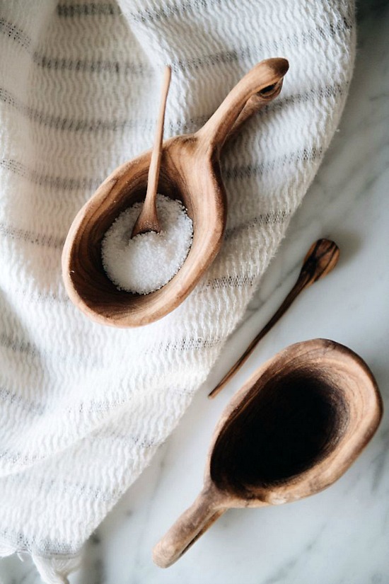 Connected Goods Olive Wood Spice Bowl and Spoon