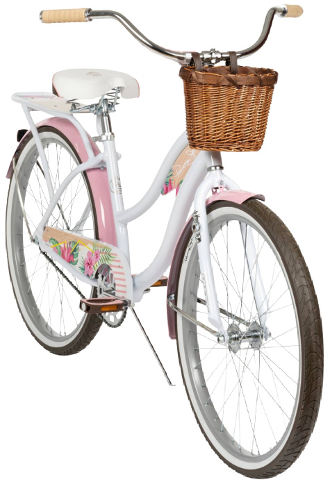 womens-beach-cruiser-bike-pink-floral