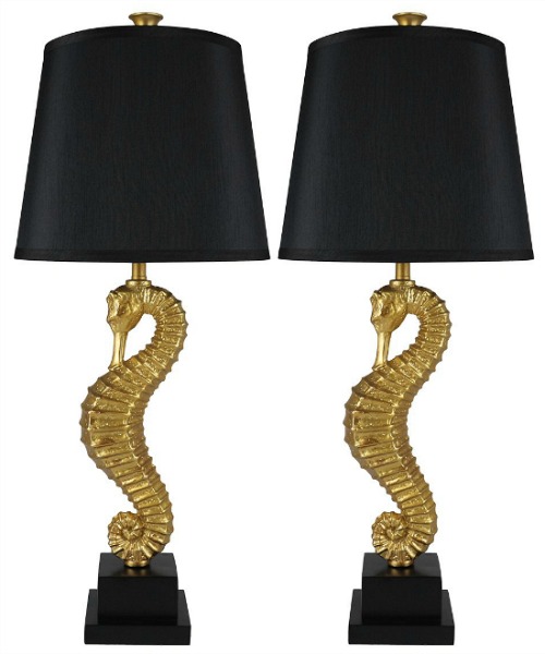 Seahorse table lamps