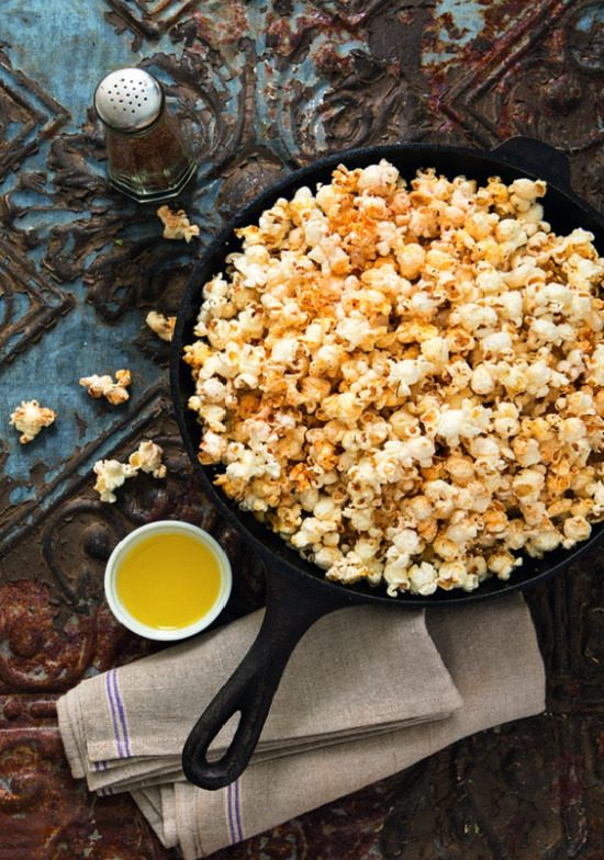 Bacon Popcorn Drizzled with Creole-Spiced Butter