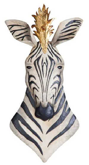 King of the Herd Safari Zebra Metal Wall Sculpture