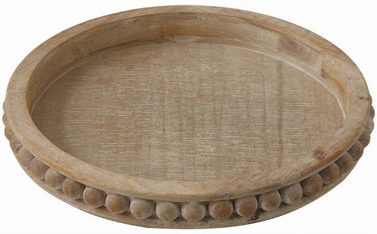 Crofton Round Wood Coffee Table Tray