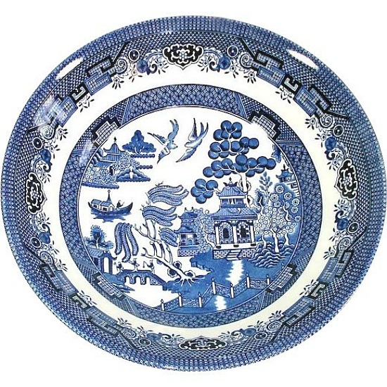 Churchill Blue Willow Round Vegetable Serving Bowl