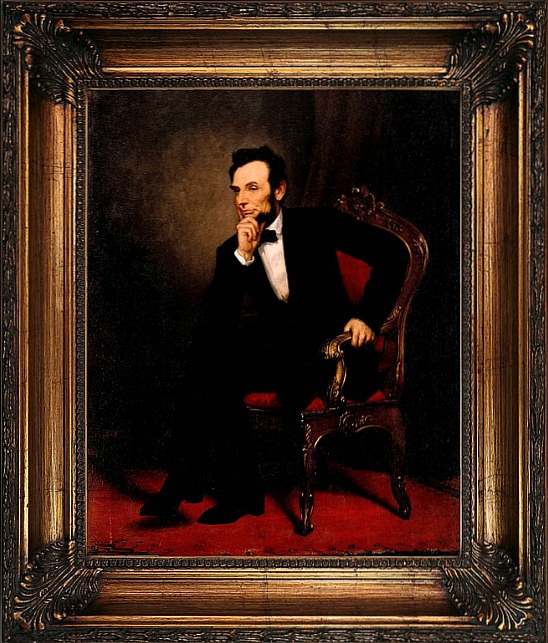 Abraham+Lincoln+1869+Framed+Graphic+Art+Print+on+Canvas