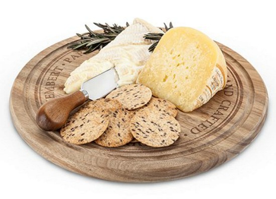  Rustic Farmhouse: Rounded Cheese Board & Knife Set
