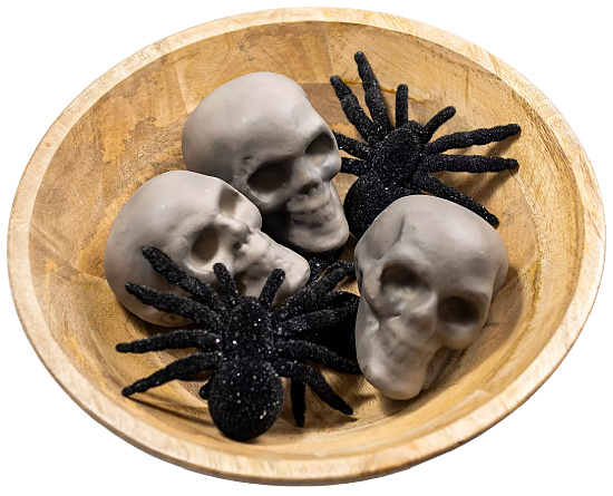 Halloween Spider and Skull Bowl Filler