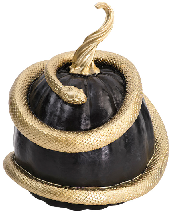 Resin Pumpkin Wrapped With Snake