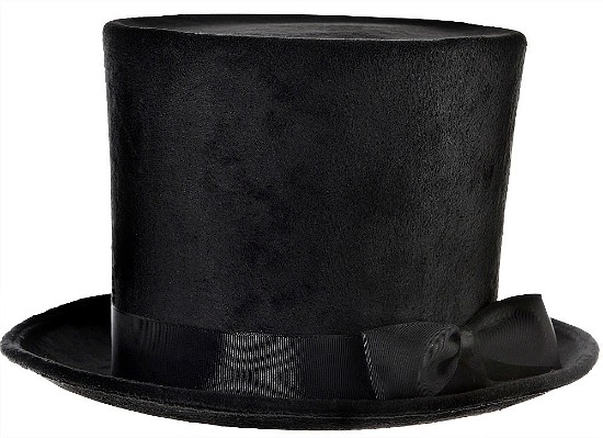 Victorian-style-felt-top-hat