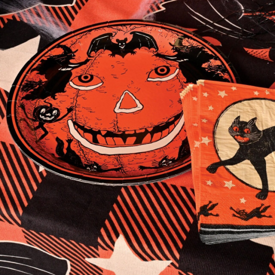 Vintage Halloween Paper Plates - 8ct