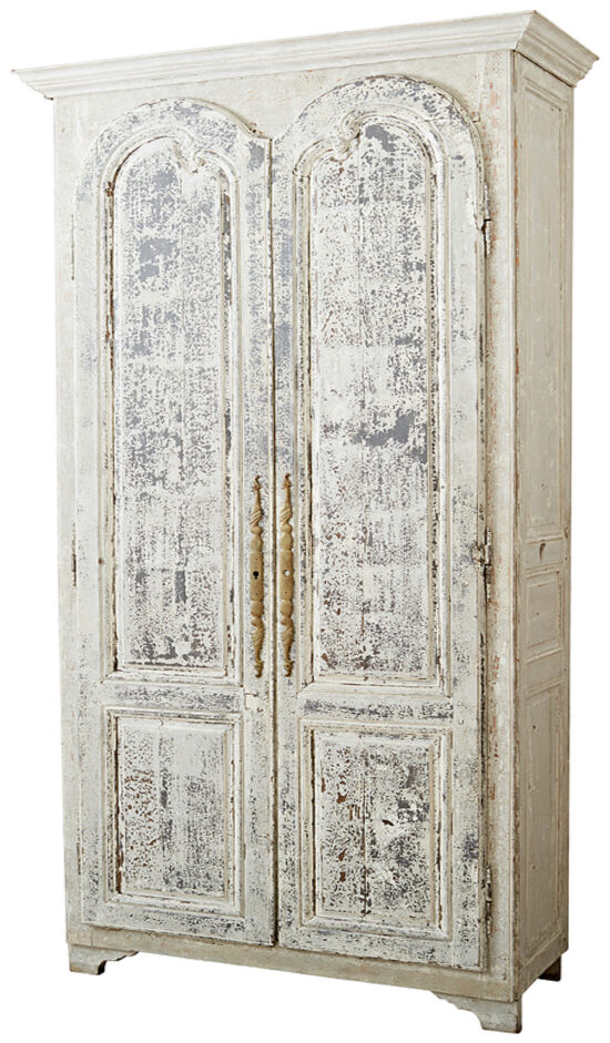 Antique Two-Door Painted French Armoire