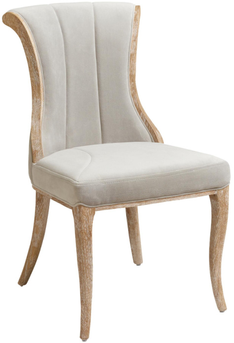 Channel Back Upholstered Dining Chairs Set Of 2