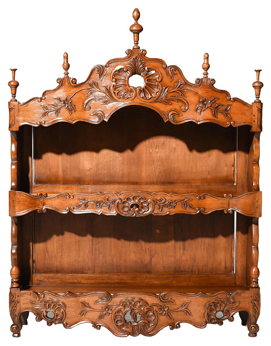 Louis XV Style Carved Walnut Wall Rack