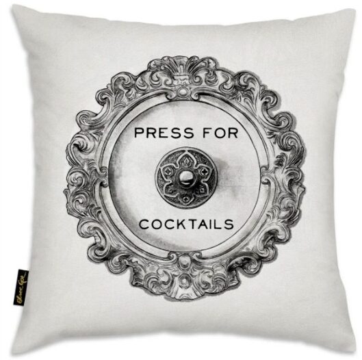 Oliver Gal Press For Cocktails Decorative Throw Pillow