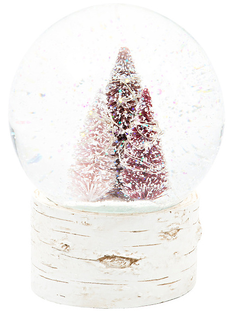 bottle-brush-pink-Christmas-tree-snow-globe