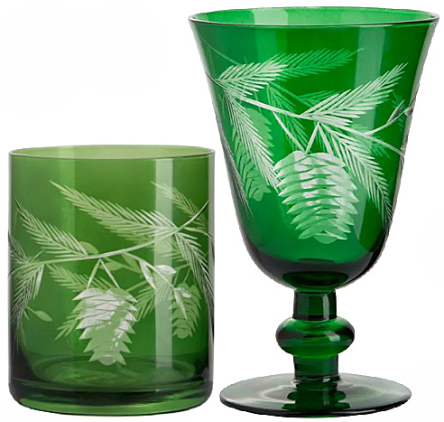 green-pine-cone-goblets