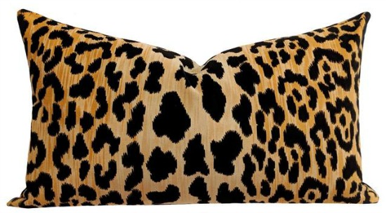 leopard lumbar pillow cover