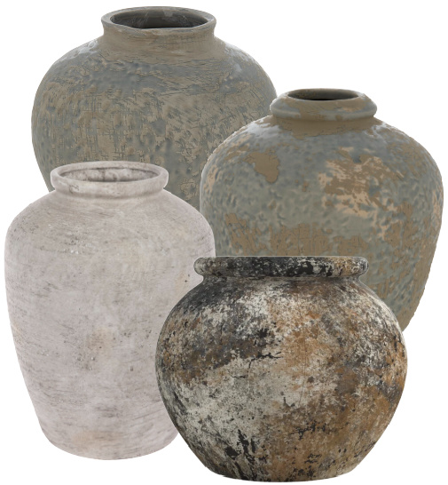 terracotta-stone-vases-containers