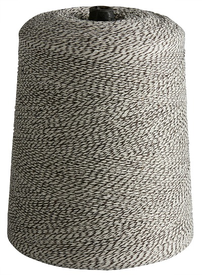 Black and White Variegated Polyester Cotton Blend Baker's Twine