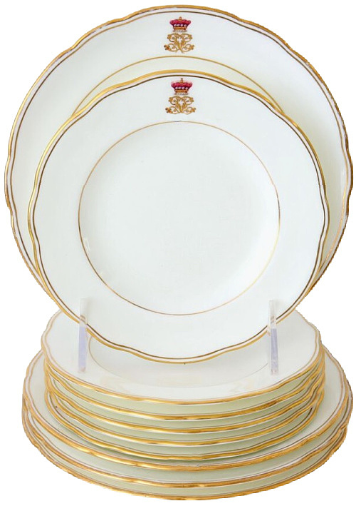 Coalport Dessert Plates with Crowns