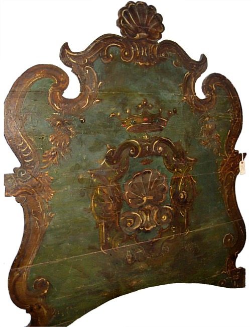 Italian 18th Century Painted Head Board