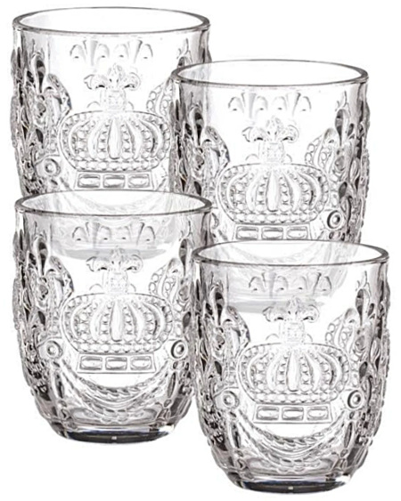 Victorian Trading Co Crowning Glory Drinking Glasses (Set Of 4)