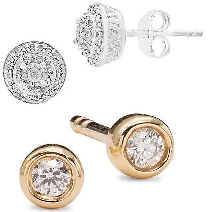 Valentine's Day diamond stud earrings