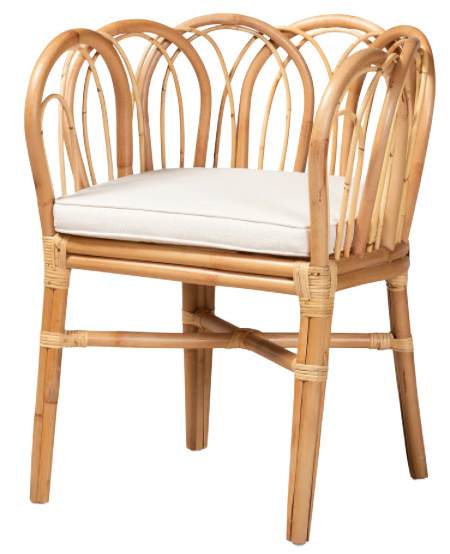 Melody Modern and Contemporary Natural Finished Rattan Chair