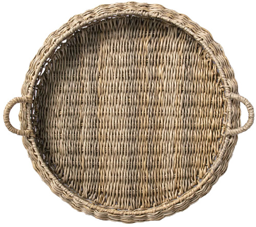 Round Manmade Outdoor Wicker Tray - Threshold™ designed with Studio McGee