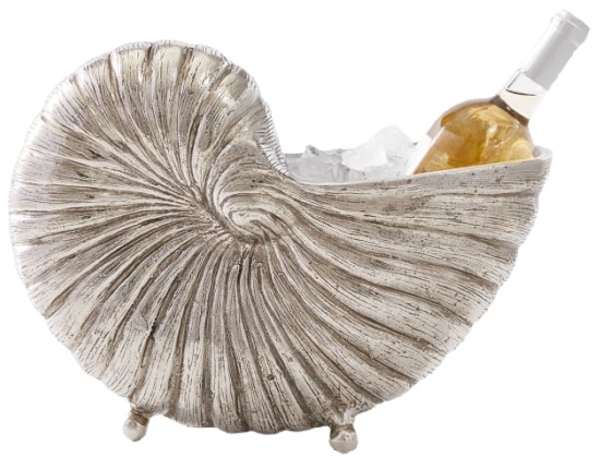 Silver Nautilus Wine Bucket