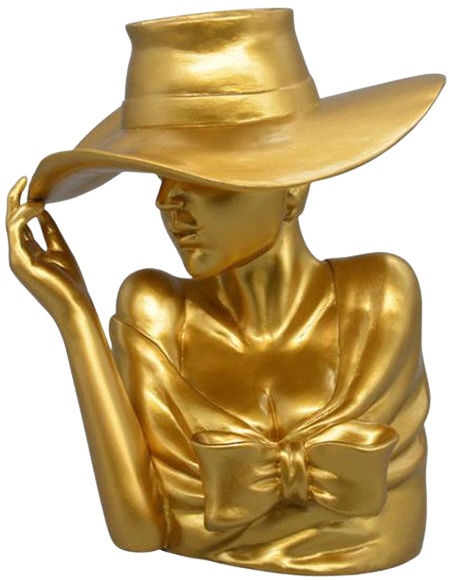 gold-lady-resin-planter