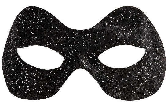 Glitter Black Domino Mask