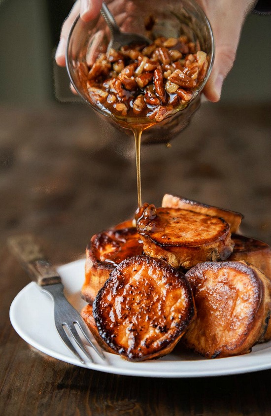 Melting Sweet Potatoes (with Maple-Pecan Sauce)
