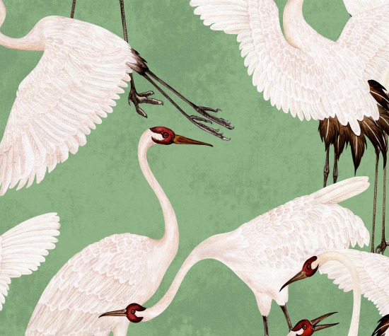 CUSTOM Heron print wallpaper, Inspired Gucci Wallpaper