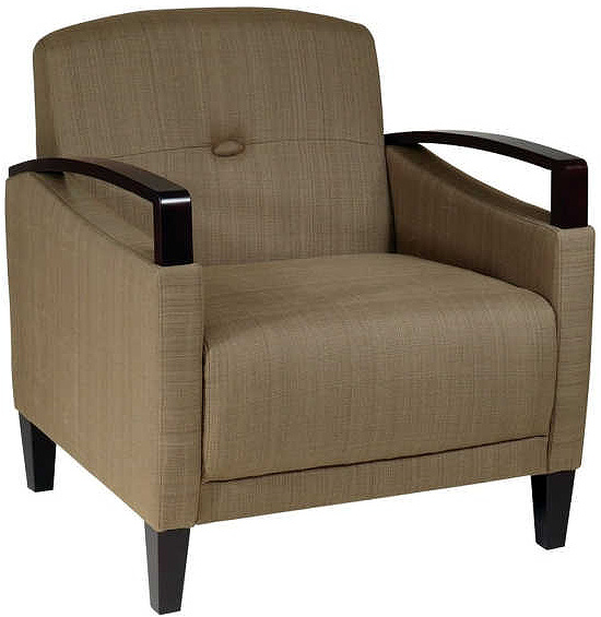 OSP-Home-Furnishings-Main-St.-Woven-Chair-w-Interlace-Weave-Fabric-Espresso-Finish-Wood-Arms-Legs