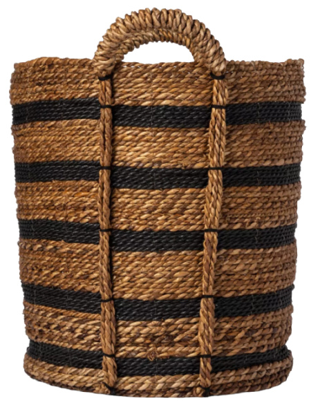 Tall Woven Striped Basket BlackNatural - Threshold™