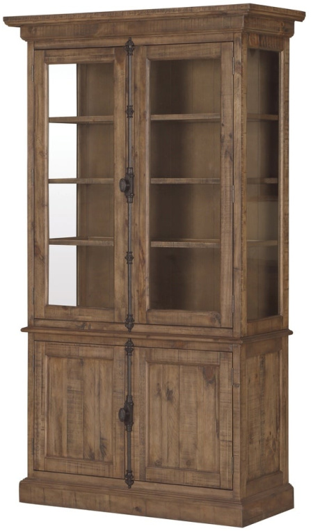The Gray Barn Combe Magna Wood China Cabinet in Weathered Barley