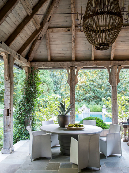 French country patio photo in Atlanta AMY D MORRIS INTERIORS Houzz