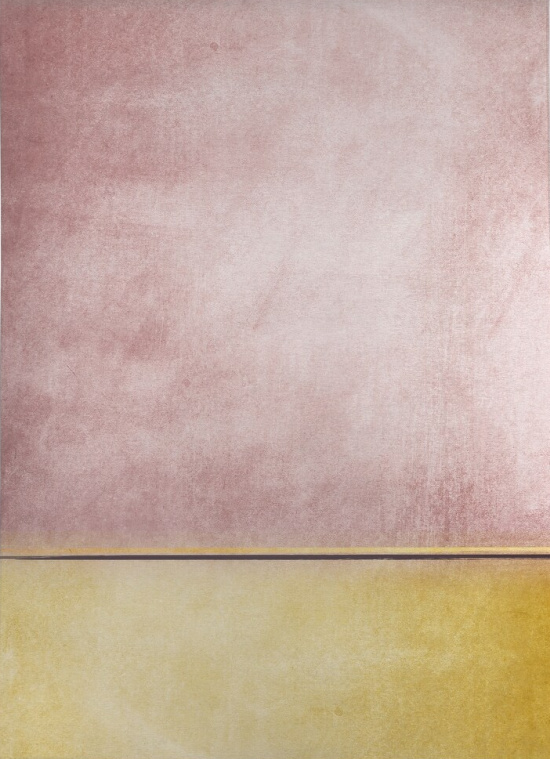 HORIZON PINK AND GOLD Area Rug By Alyson McCrink