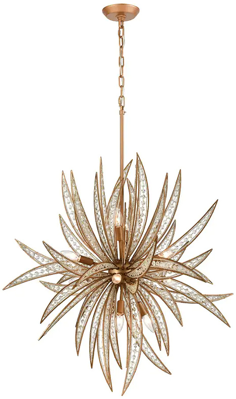Naples 11-Light Chandelier in Matte Gold with Clear Crystal