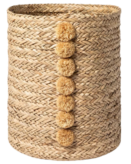 Braided Seagrass Round Basket Natural - Opalhouse