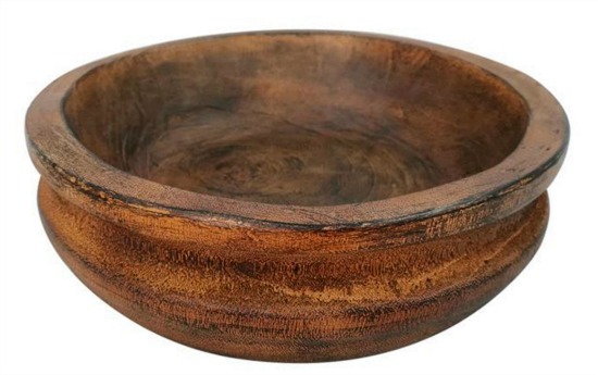 Fall Harvest Wooden Decorative Bowl